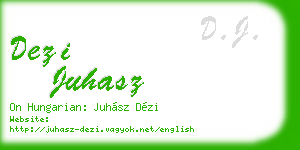 dezi juhasz business card